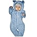 ROMIDA Baby Jacke Schneeanzüge Winter Overall mit Kapuze Winter Strampler Fleece Overall Fleecejacke für Babys Neugeborene Kleinkind Mädchen Jungen Warm Jumpsuit