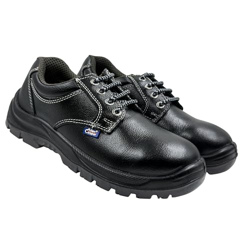 Allen Cooper AC 1102 Men's Safety Shoe, ISI Marked for is:15298, 200J Steel Toe Cap, Size - 6 UK, Black