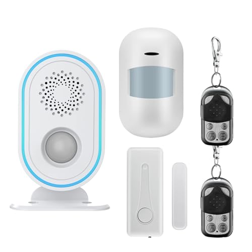 Kit Alarma Casa, WIFI Control remoto inalámbrico de seguridad doméstica Pir Alerta del sistema de alarma de sensor infrarrojo Sistema de alarma antirrobo Detector de movimiento Alarma 8 5db Sirena(Spo