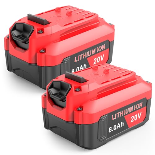QUASYREALIM Upgraded 8000mAh High Capacity Replacement for Craftsman 20V V20 Battery (2-Pack) Compatible with CMCB205 CMCB204 CMCB206 CMCB202 CMCB201 20V Cordless Power Tools