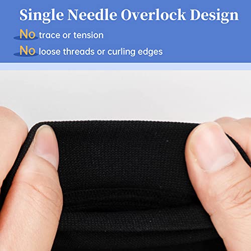 Chrontier Single Lower Arm Tattoo Cover UP Sleeve Wrap Non Slip Concealer Wrist Compression Support Band Brace Carpal Tunnel Muscle Joint Pain (Black,8.3"-9.4")