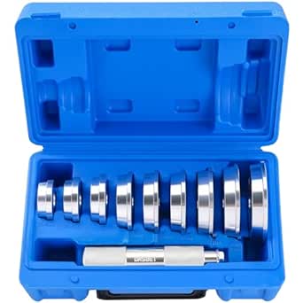 DASBET Axle Bushing Bearing Race &amp; Seal Install Master Tool Set - Aluminum 10pcs Kit With 1 Driver 9 Discs for Bearing Installation