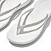 FitFlop Womens iQushion Sparkle Ergonomic Flip Flops for Walking, Lightweight Waterproof Cushioned Thong Sandals for Women with Non Slip Bottom and Arch Support, Urban White, 10 US