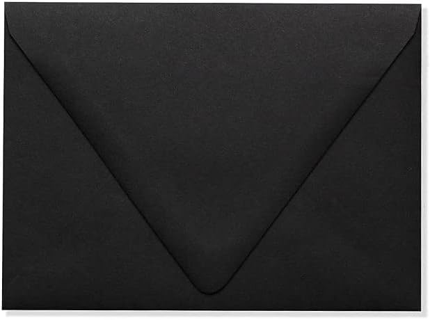 LUXPaper A6 Contour Flap Invitation Envelopes | 4 3/4" x 6 1/2" | Midnight Black | 80lb. Text | 250 Qty