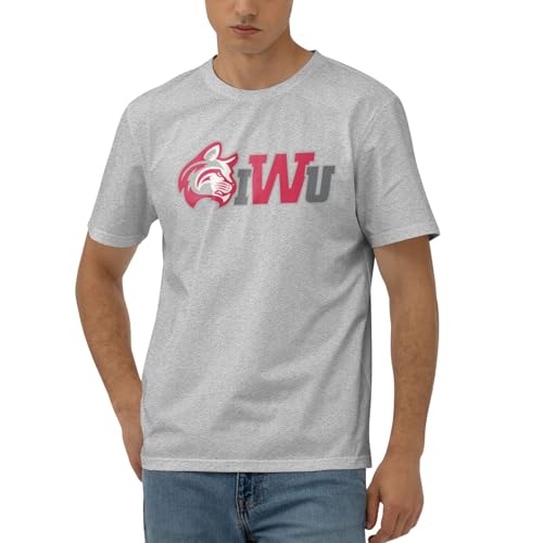 Lujzwop Indiana Wesleyan University Logo Casual Comfortable Cotton Round Neck Men's Short Sleeve Standard T Shirt