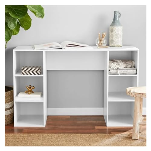 6-Cube Storage Computer Desk White for Office use