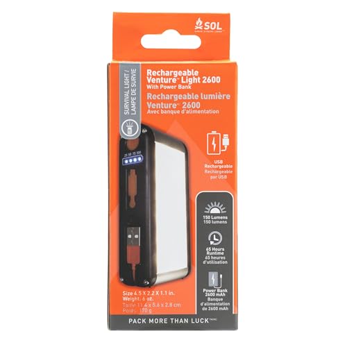 S.O.L. Survive Outdoors Longer S.O.L. Venture Light 2600 Recharge with Power Bank
