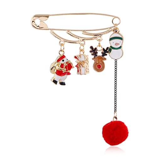 Chapeau de Noël broche émail pour femme accessoires robe et pull