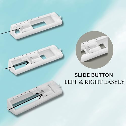 Image of ZENITH Buttonholer White 4 Step Pressure Foot Snap on Type for Automatic Electric Low Shank Sewing Machines Suitable for Usha Janome Brother Singer etc Steel Finish (Buttonholer White 4 Step)