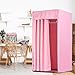 uxcell Fitting Room, 39x39x78 inch Clothing Store Fitting Room with Shading Curtain, Portable Changing Room for Clothing Shop Shopping Centre Office, Pink