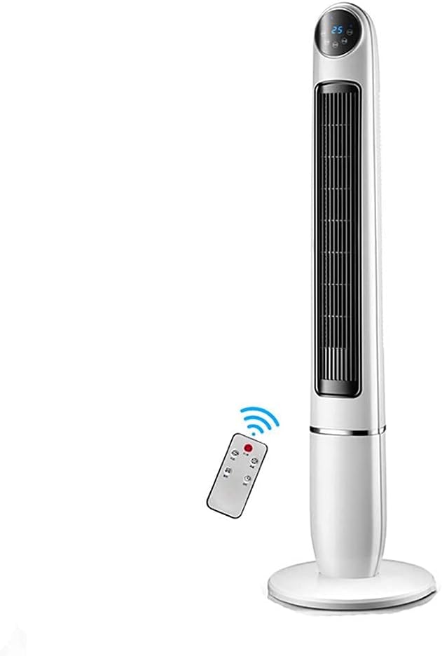 Air Cooler for Home Office Modern Oscillation Silent Tower Fan Air Conditioner Manual Remote Control 12h Timing White 120cm