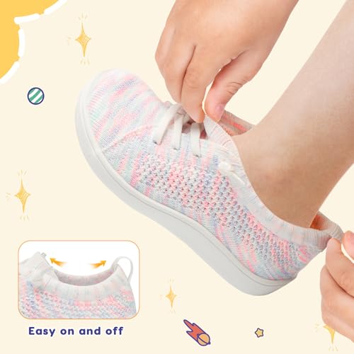 Image of LeIsfIt Toddler Shoes Girls Boys Wide Shoes Kids Zero Drop Minimalist Sneakers Barefoot Slip on Tennis Sneakers