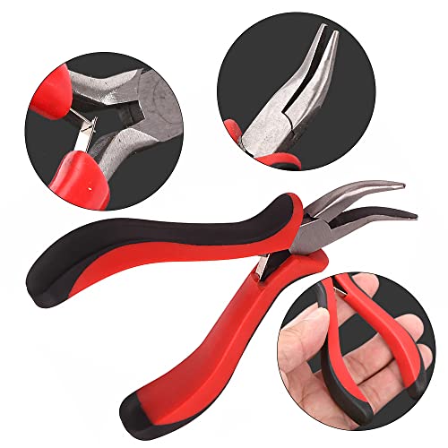 Mini Bent Nose Plier for Beading Jewelry Making and Crafts - Hand Tools Fine Pliers Functional Professional Tool - Image 3