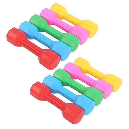 Kids Plastic Hand Dumbbells,Plplaaoo 10Pcs/Set Dumbbells For Children, Home Gym Exercise Barbell, Children Exercise Fitness Sport Toy Gift #TOP3