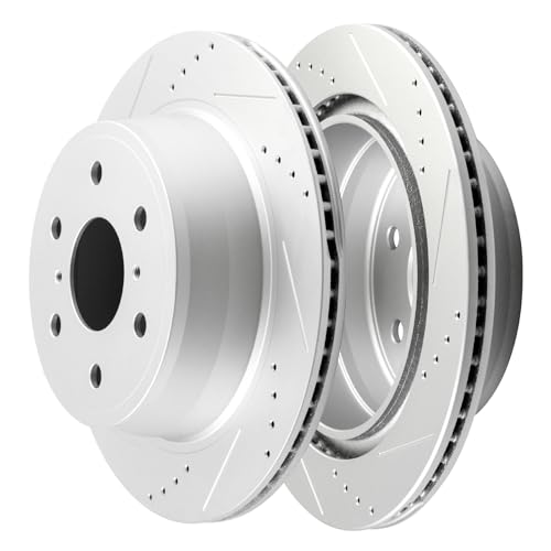 Image of SCITOO Rear Brake Rotors 2x Drilled & Slotted Brakes Rotor:55133
