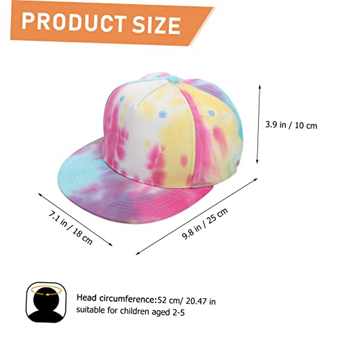 Outdoor Cotton Baseball Hat for Boy Girl Breathable Peaked Cap for Sun for Outdoor Activities Beach and Vacations Tie-dye Design Multi3