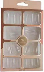 Sabrina Sato Unhas Postiças, Kit com 96 Peças e 4 Modelos Diferentes.Aplicação Rápida e Prática! (Transparente)