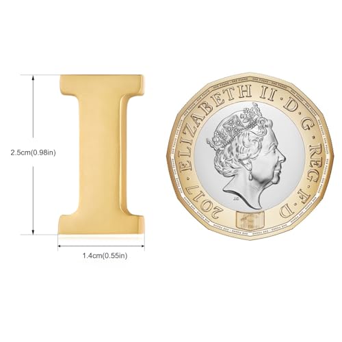 Image of HONEY BEAR Mens Womens Initial Alphabet Letter Lapel Pins Collar Badge Brooches for Business Wedding Graduation Gift Matte Gold 0.59 inches
