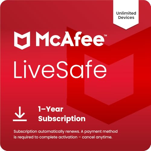 McAfee LiveSafe 2025 Unlimited-Device | AntiVirus Software 2025 f...