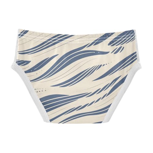 KLL Navy Blue Stripes Boys Toddler Soft Boxer Briefs Breathable Undies2