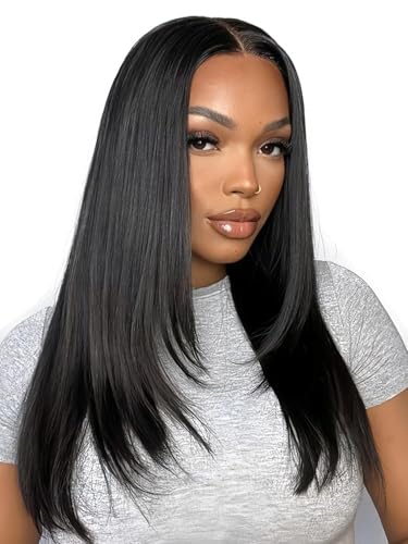 eool Layered Wig Face-Framing Glueless Wigs Human Hair Pre Plucked
