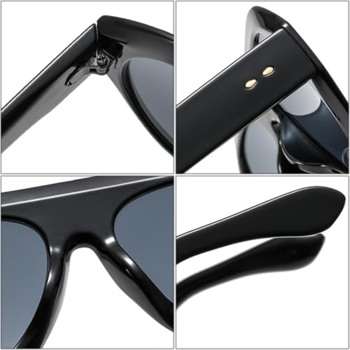 Lunettes de soleil rétro à rivets pour un été chic en terrasse