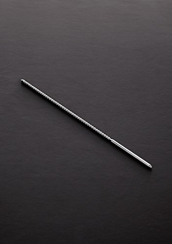 Triune gerippter Harnröhren Massagestab aus Edelstahl, 17 cm einführbare Länge, 0.4 cm Durchmesser