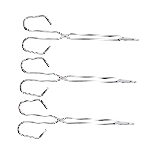 VICASKY 3Pcs Charcoal Holder Log Tongs Portable Firewood Tongs for Bbq Scalding Heat Resistant Tool for Grilling and Fireplace Management