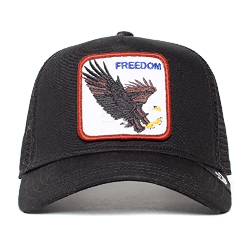 Goorin Bros. The Farm Original Core Unisex Adjustable Snapback Trucker Hat, Black (Freedom), One Size