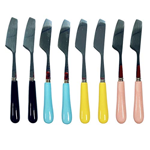 Smavles Cuchillo Esparcidor Mantequilla 8 Piezas Esparcidor Crema Cuchillo Untar Queso Mermelada Espátula Glaseado Herramientas Cocina 15,5 x 1,5 cm Cover