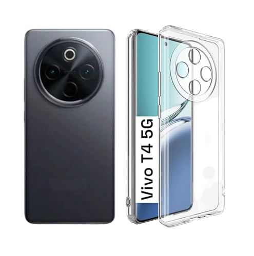 Image of COVERBLACK Soft Rubber Silicon Clear Case Back Cover for Compatible Model with IQOO Z10 5G - Transparent