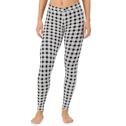 Cuddl Duds Softwear with Stretch Leggings for Women - Soft Lightweight Base Layer Tights - Mid Rise Crossover Waistband