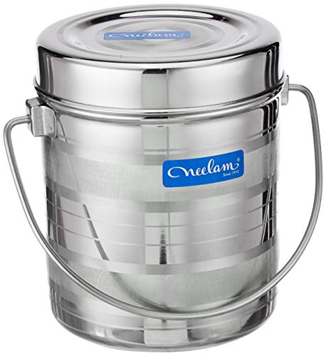 Image of Neelam Stainless Steel 13 22G Diamond Milk Pot, 2600 ml, Silver