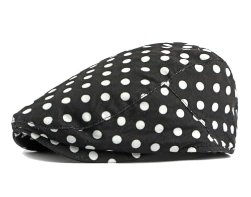 Image of Cotton Newsboy Cap,Breathable Ivy Gatsby Cabbie Beret Hat for Men's Women Driving Hunting Golf