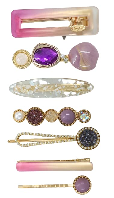 Metal-based Colourfull Design Hair Clip For Women and Girls (Pack of 7)