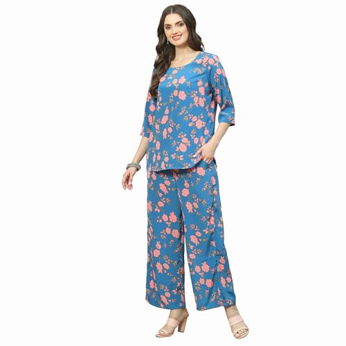BIBA Womens Women Polyester Short Kurta Printed Suit Set