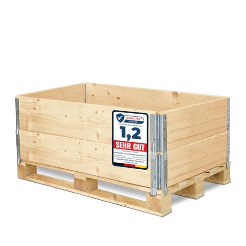 Garronda cadre en bois pour palette boîte de rangement en bois cadre en bois (sans palette) Naturel 2 Pièce 120x80x20 cm GD-0096
