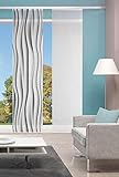 Vision S SCHIEBEVORHANG Digitaldruck Bambus-Optik WELLO, GRAU, 260 X 60 cm, 2