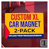 Custom Car Magnet 24" x 36" 30 Mil - 2 Pack Magnetic Business Magnets for Vehicles & Trucks - Custom Vehicle Magnetic Door Sign - Upload Your Logo and Add Text - Made in USA - Magnet Me Up