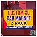 Custom Car Magnet 24" x 36" 30 Mil - 2 Pack Magnetic Business Magnets for Vehicles & Trucks - Custom Vehicle Magnetic Door Sign - Upload Your Logo and Add Text - Made in USA - Magnet Me Up