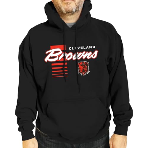 Team Fan Apparel NFL Adult Unisex Retro Script Ultra Soft Fleece Hooded Sweatshirt, Officially Licensed Football Performance