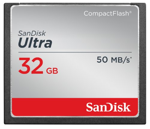 SanDisk Ultra 32GB CompactFlash Memory Card Speed Up To 50MB/s, Frustration-Free Packaging- SDCFHS-032G-AFFP