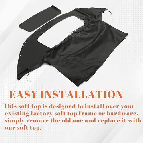 image for HECASA Replacement Convertible Soft Top Compatible with 1990-2005 Mazd