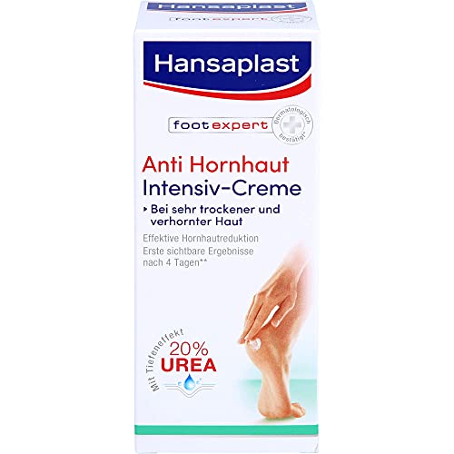Hansaplast Anti Hornhaut Intensiv-Creme (75 ml), Fußcreme zum Hornhaut entfernen, feuchtigkeitsspendende Hornhaut Creme pflegt sehr trockene Haut mit Urea