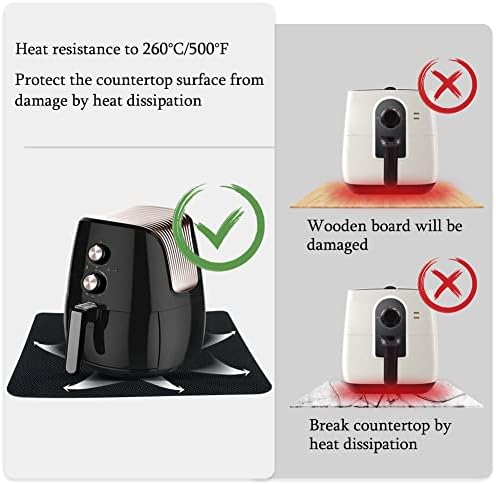 Heat Resistant Mat for Air Fryer, 3 PCS Kitchen Countertop Protector Mats, Air Fryer Accessories Mat, Kitchen Appliance for Sliders, Like Ninja Foodi Cosori Air Fryer, Coffee Maker, Stand Mixer