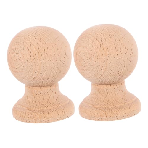 Remates artesanales de madera maciza con acabado clásico romano de 10x8 cm
