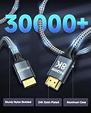 ARISKEEN 8K HDMI 2.1 Cable 1M, High-Speed 48Gbps HDMI 2.1 Cable, Supports 8K@60HZ, 4K@120Hz, Compatible with PS5/4 TV Monitor Blu-ray Soundbar DVD Laptop - Image 7