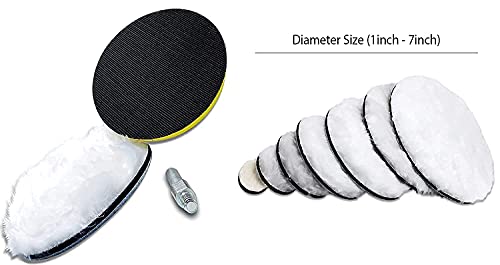 Image of DIY Crafts 4x, 7 inchinch Density Fur Flet Pad Only, Density Fur Flet Pad Only For Your Kit Buffing Pad Wool Pad Felt Pads Universal Drill Adapte(4x, 7 inchinch Density Fur Flet Pad Only)