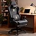 Dowinx Big and Tall Gaming Chair with Suede Fabric Breathable, Game Chairs for Adults with Oversized Thick Seat for 440lbs, Ergonomic Gamer Chair for Streaming & Long Gaming Sessions, Deep Grey