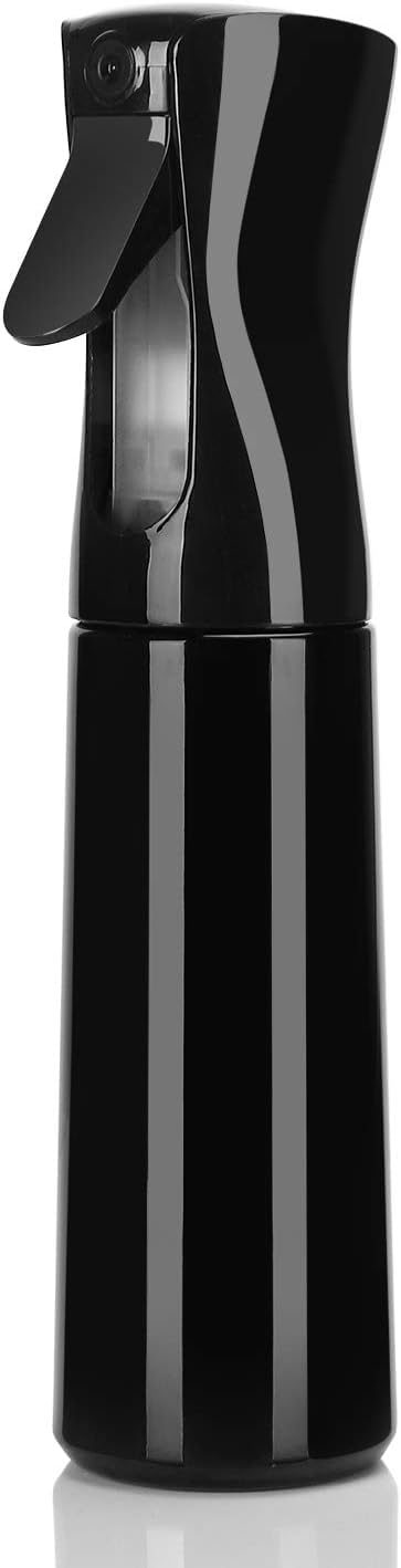 Polyethylene Terephthalate (Pet) Spray Bottles Continuous Ultra Fine Mist Empty Water Bottles Hairdresser Spray Bottles Salon Hairdresser Hair Tool Water Sprayer (Black-300 Ml)